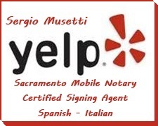 Apostille service, Spanish Translation, Sacramento Mobile Notary Public Signing Agent bilingual, certified, NNA, Sergio Musetti Tel 1-707-992-5551 http://apostille.homestead.com